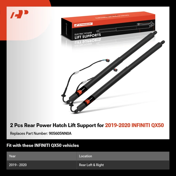 2 Pcs Rear Power Hatch Lift Support for 2019-2020 INFINITI QX50