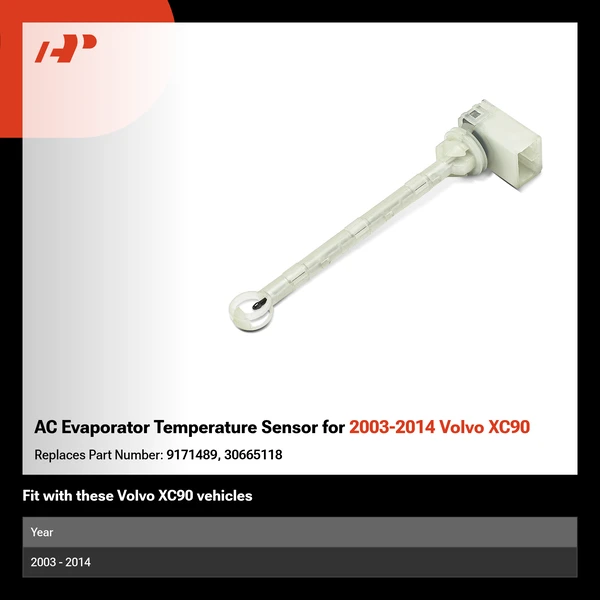 AC Evaporator Temperature Sensor for 2003-2014 Volvo XC90