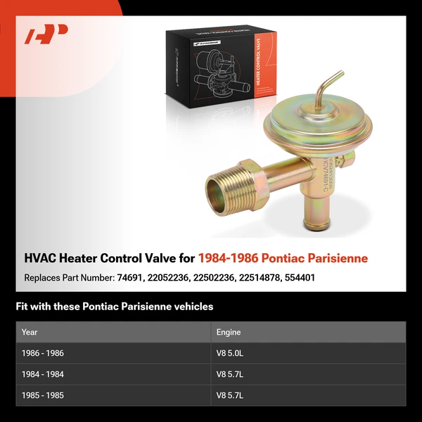 HVAC Heater Control Valve for 1984-1986 Pontiac Parisienne