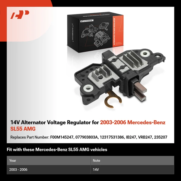 14V Alternator Voltage Regulator for 2003-2006 Mercedes-Benz SL55 AMG