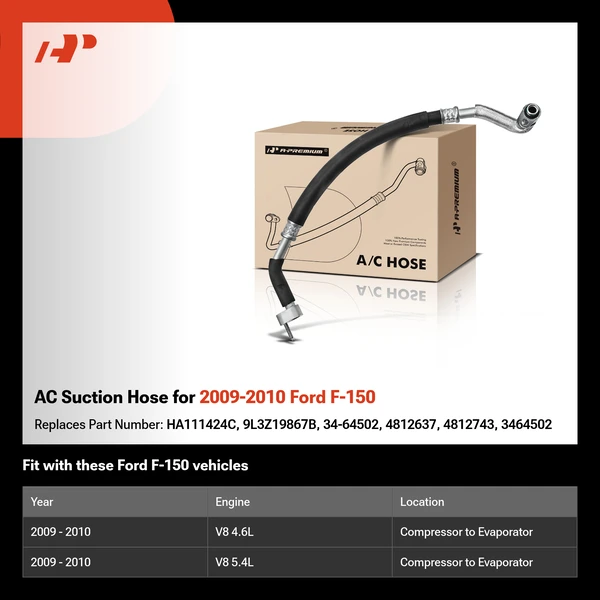 AC Suction Hose for 2009-2010 Ford F-150
