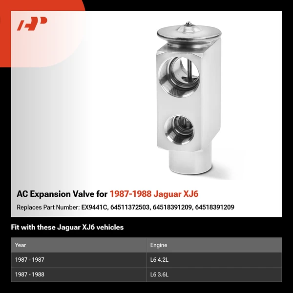 AC Expansion Valve for 1987-1988 Jaguar XJ6