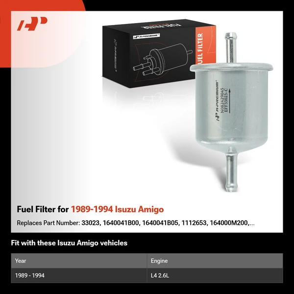 Fuel Filter for 1989-1994 Isuzu Amigo
