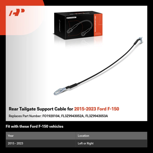 Rear Tailgate Support Cable for 2015-2023 Ford F-150
