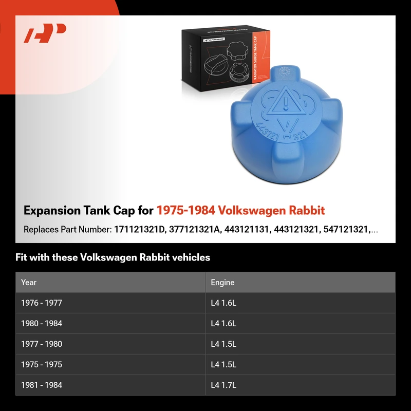 Expansion Tank Cap for 1975-1984 Volkswagen Rabbit