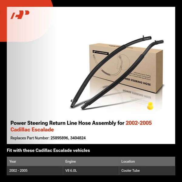 Power Steering Return Line Hose Assembly for 2002-2005 Cadillac Escalade
