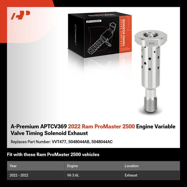 A-Premium APTCV369 2022 Ram ProMaster 2500 Engine Variable Valve Timing Solenoid Exhaust