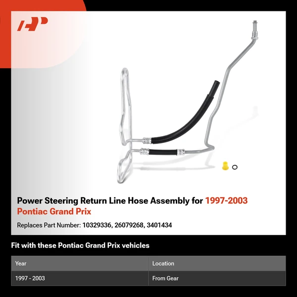 Power Steering Return Line Hose Assembly for 1997-2003 Pontiac Grand Prix