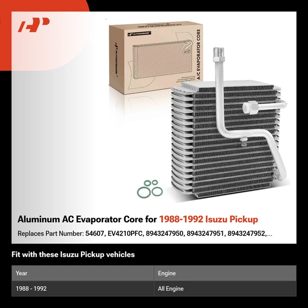 Aluminum AC Evaporator Core for 1988-1992 Isuzu Pickup
