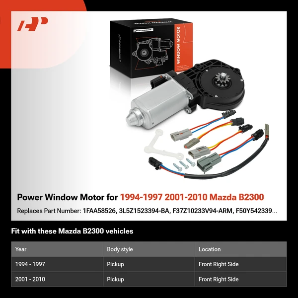 Power Window Motor for 1994-1997 2001-2010 Mazda B2300
