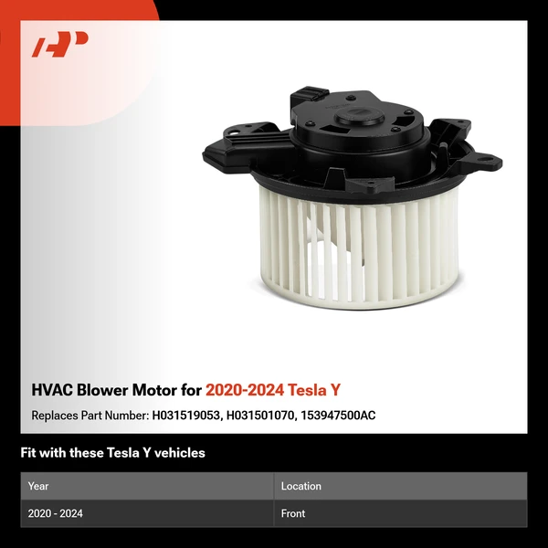 HVAC Blower Motor for 2020-2024 Tesla Y