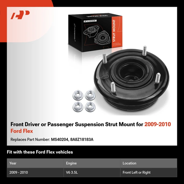 Front Driver or Passenger Suspension Strut Mount for 2009-2010 Ford Flex