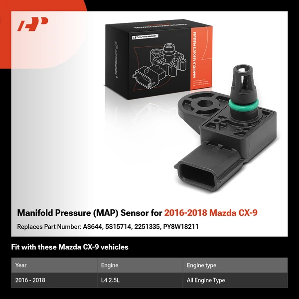 Manifold Pressure (MAP) Sensor for 2016-2018 Mazda CX-9