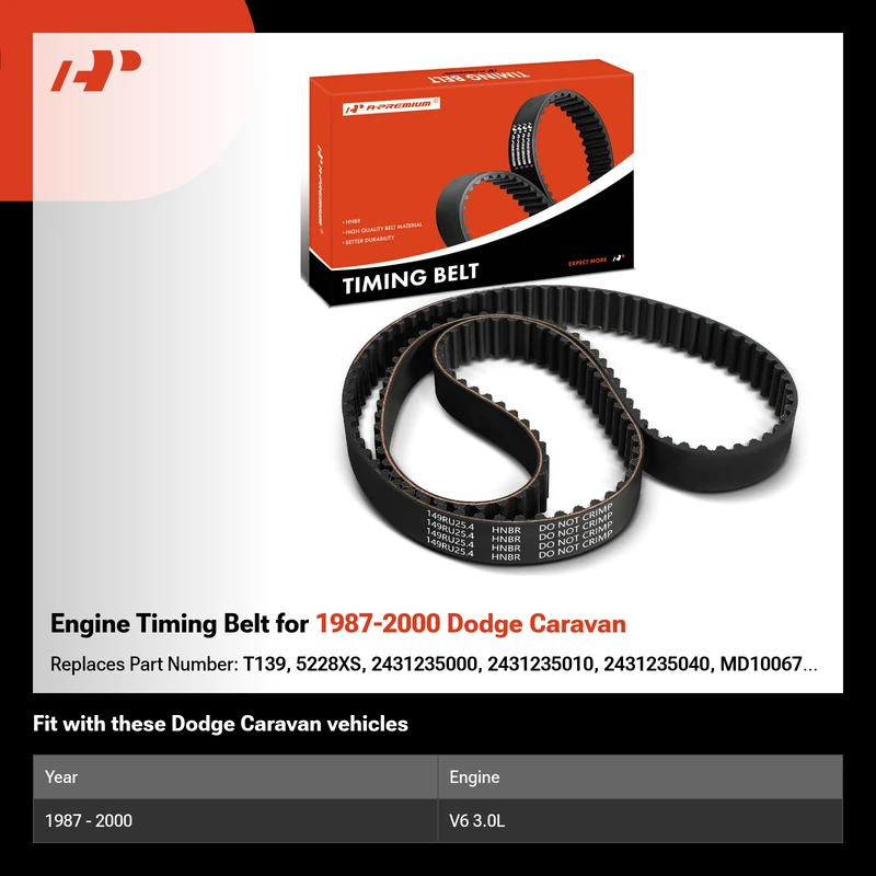 Engine Timing Belt for 1987-2000 Dodge Caravan
