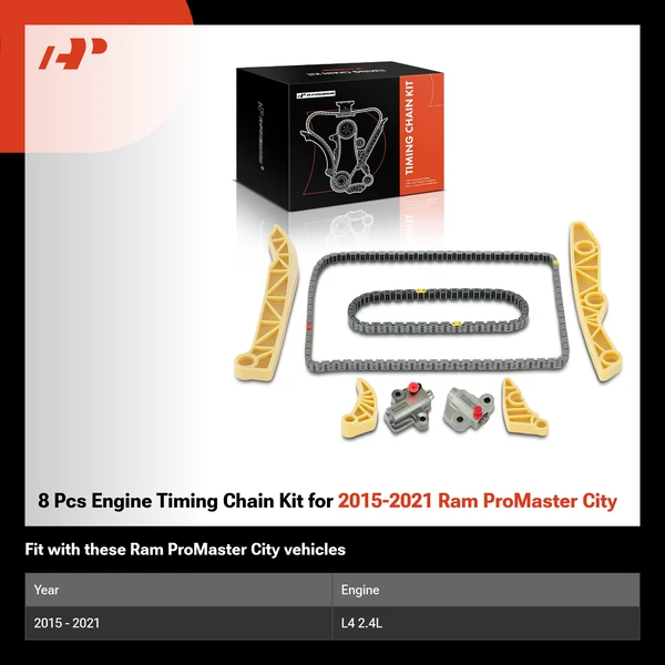 8 Pcs Engine Timing Chain Kit for 2015-2021 Ram ProMaster City
