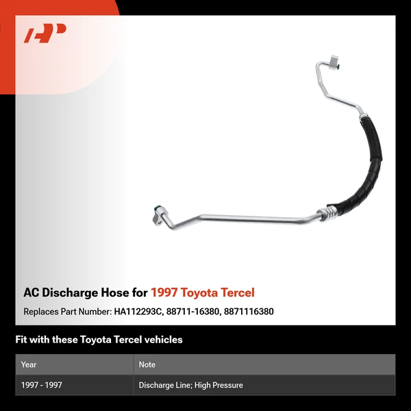 AC Discharge Hose for 1997 Toyota Tercel