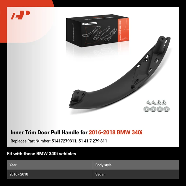 Inner Trim Door Pull Handle for 2016-2018 BMW 340i