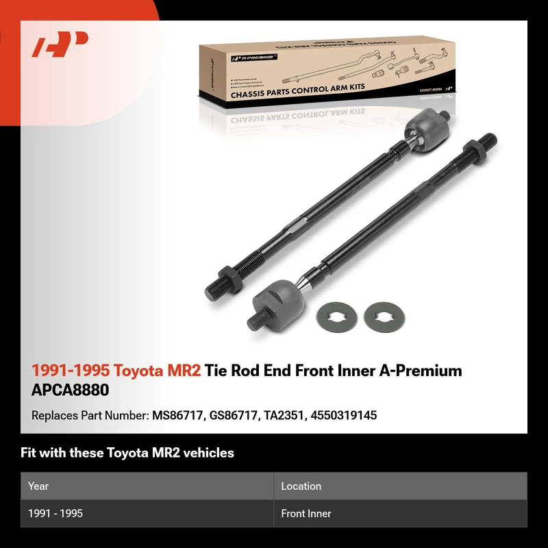1991-1995 Toyota MR2 Tie Rod End Front Inner A-Premium APCA8880