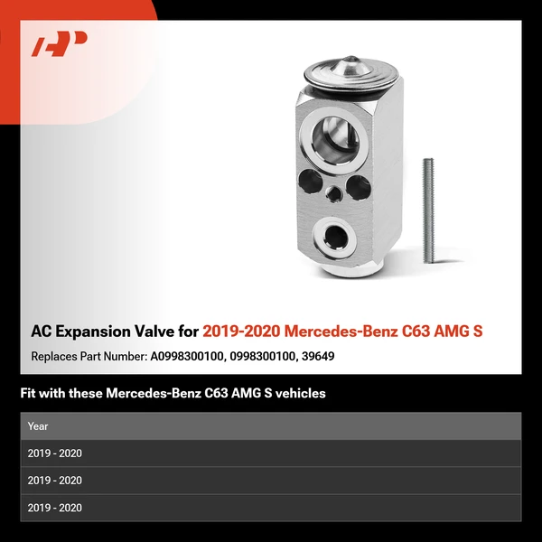 AC Expansion Valve for 2019-2020 Mercedes-Benz C63 AMG S