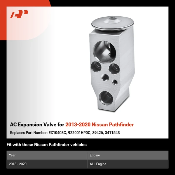 AC Expansion Valve for 2013-2020 Nissan Pathfinder