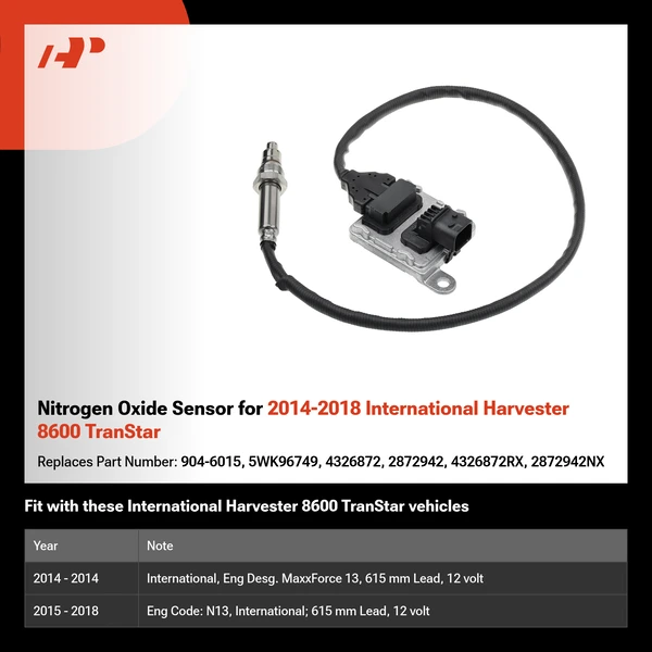Nitrogen Oxide Sensor for 2014-2018 International Harvester 8600 TranStar