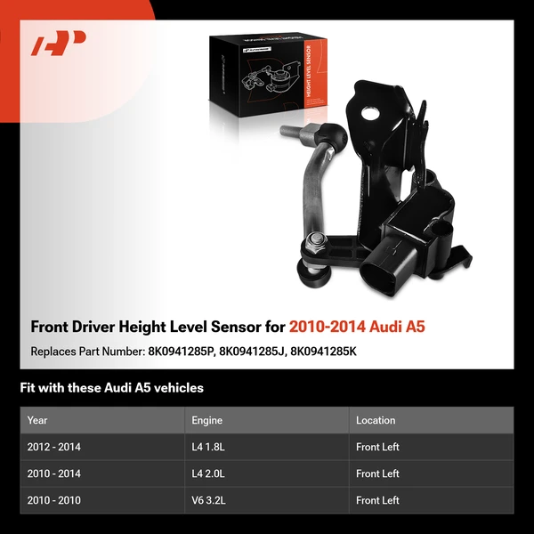 Front Driver Height Level Sensor for 2010-2014 Audi A5
