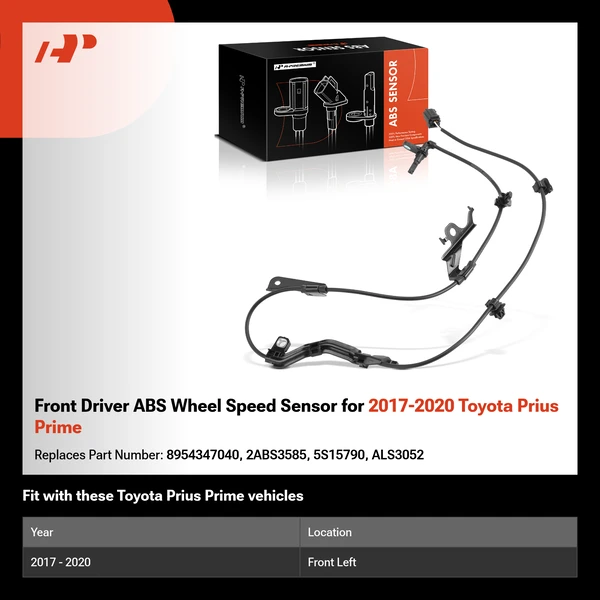Front Driver ABS Wheel Speed Sensor for 2017-2020 Toyota Prius Prime