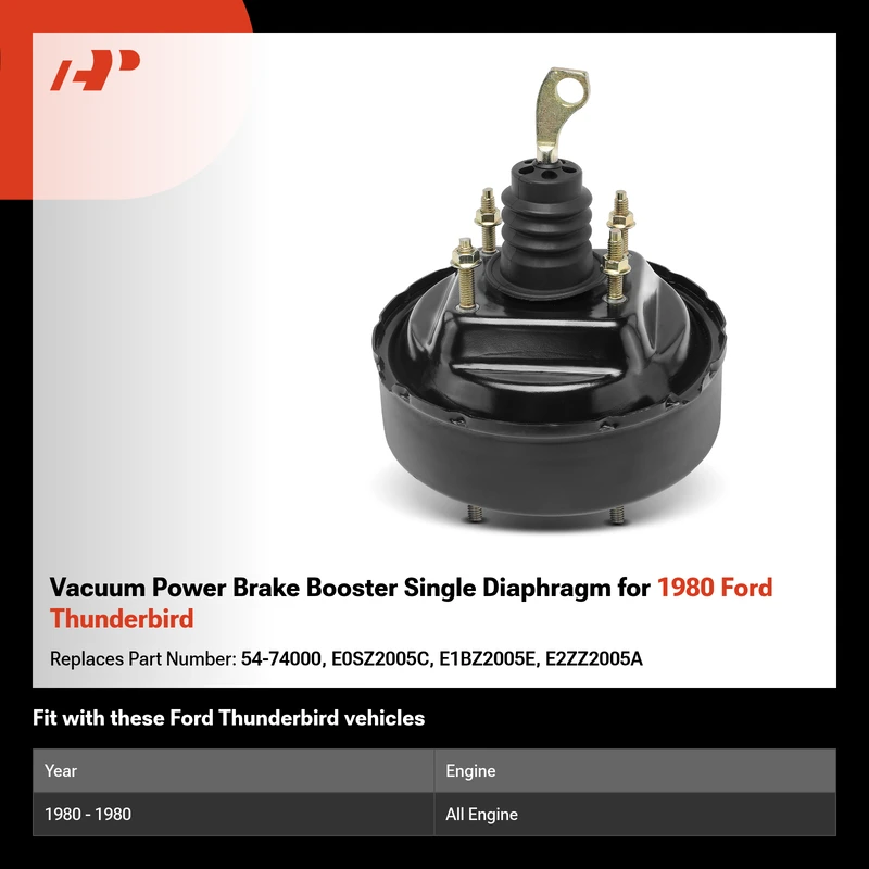 Vacuum Power Brake Booster Single Diaphragm for 1980 Ford Thunderbird