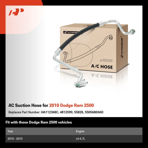 AC Suction Hose for 2010 Dodge Ram 2500