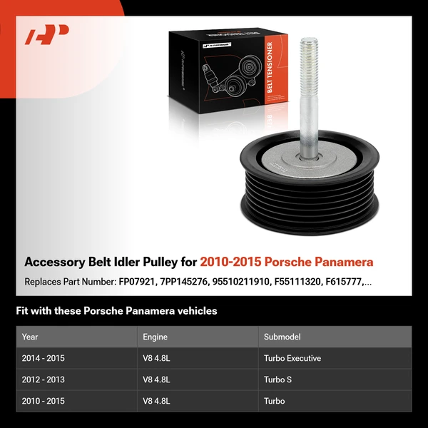 Accessory Belt Idler Pulley for 2010-2015 Porsche Panamera
