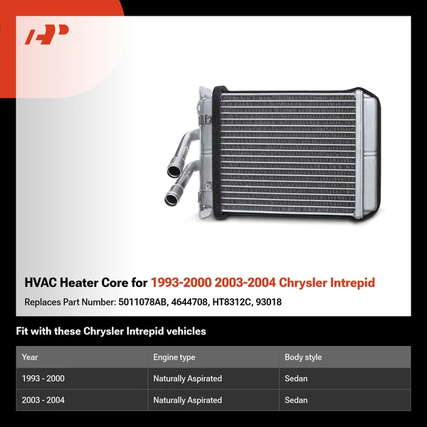 HVAC Heater Core for 1993-2000 2003-2004 Chrysler Intrepid
