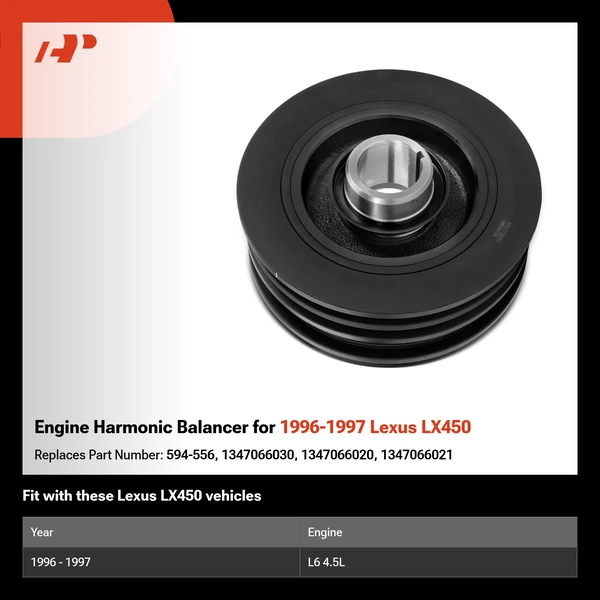 Engine Harmonic Balancer for 1996-1997 Lexus LX450