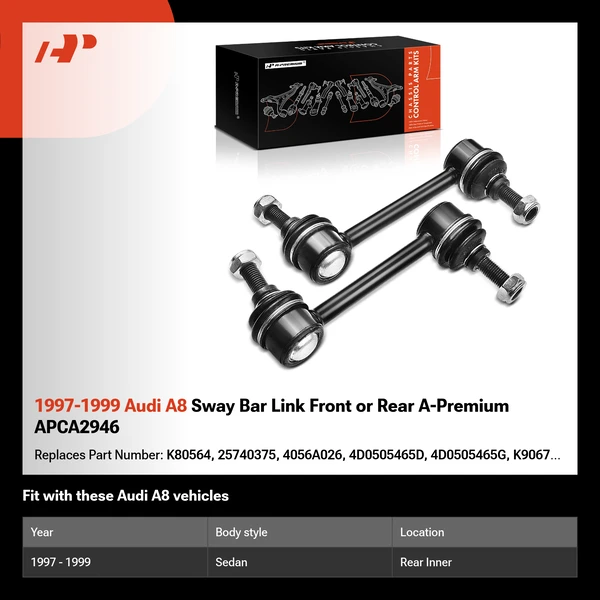 1997-1999 Audi A8 Sway Bar Link Front or Rear A-Premium APCA2946