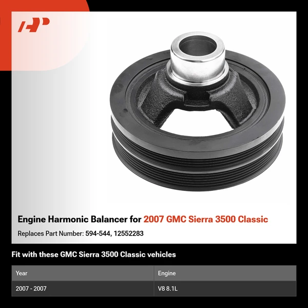 Engine Harmonic Balancer for 2007 GMC Sierra 3500 Classic