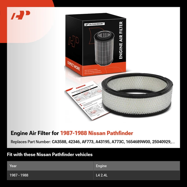 Engine Air Filter for 1987-1988 Nissan Pathfinder