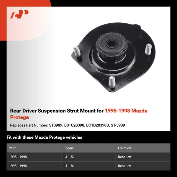 Rear Driver Suspension Strut Mount for 1995-1998 Mazda Protege