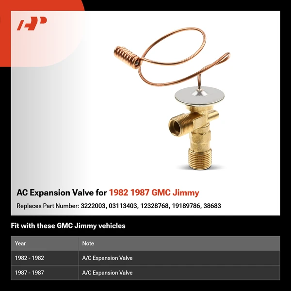 AC Expansion Valve for 1982 1987 GMC Jimmy