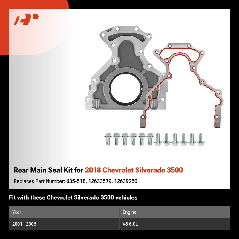 Rear Main Seal Kit for 2018 Chevrolet Silverado 3500
