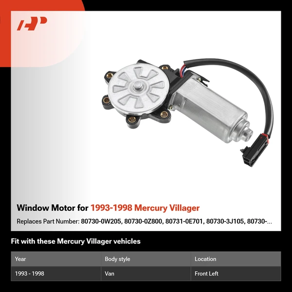 Window Motor for 1993-1998 Mercury Villager