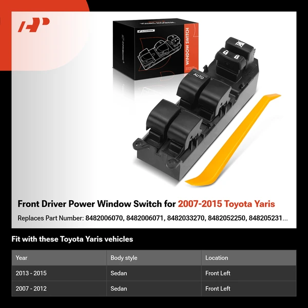 Front Driver Power Window Switch for 2007-2015 Toyota Yaris