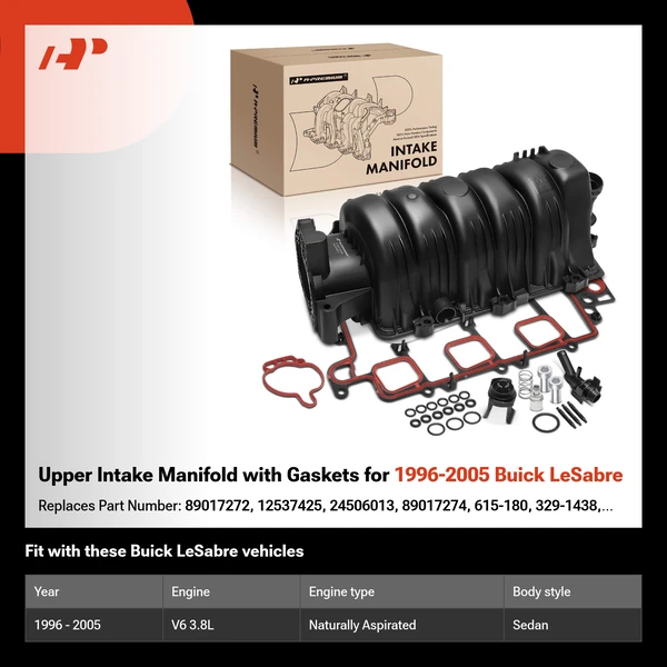 Upper Intake Manifold with Gaskets for 1996-2005 Buick LeSabre