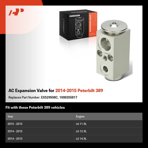 AC Expansion Valve for 2014-2015 Peterbilt 389