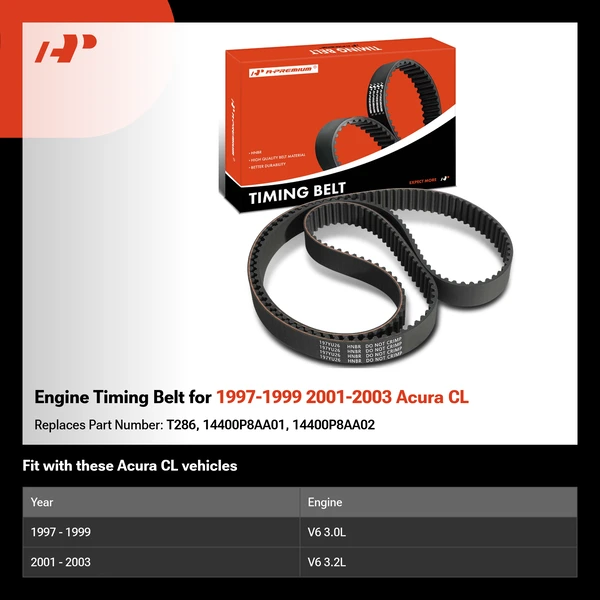 Engine Timing Belt for 1997-1999 2001-2003 Acura CL