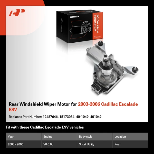 Rear Windshield Wiper Motor for 2003-2006 Cadillac Escalade ESV