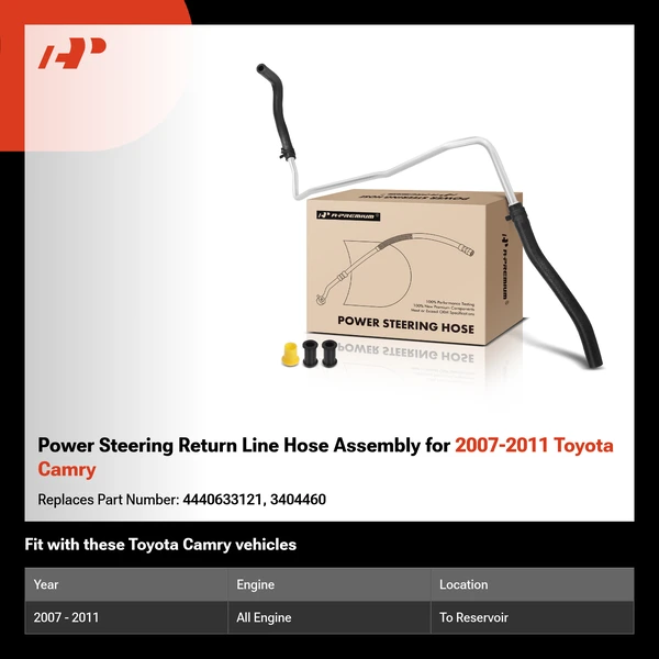 Power Steering Return Line Hose Assembly for 2007-2011 Toyota Camry