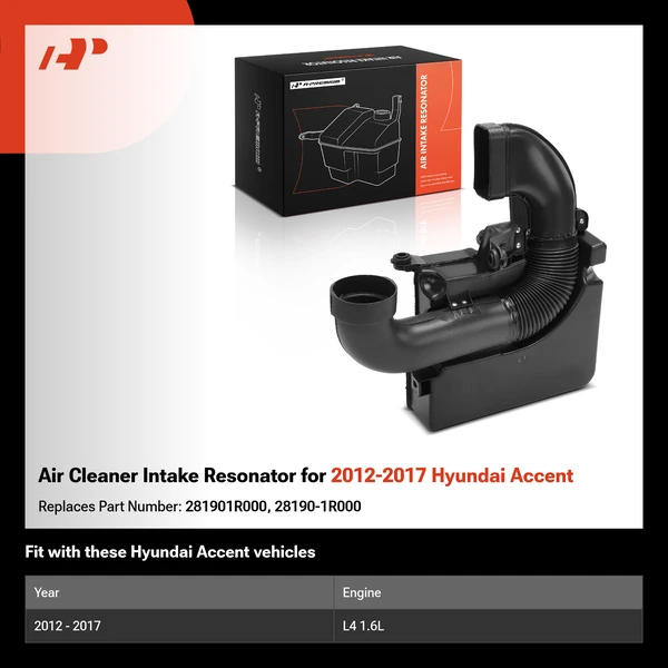 Air Cleaner Intake Resonator for 2012-2017 Hyundai Accent
