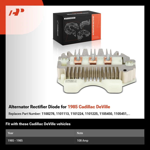 Alternator Rectifier Diode for 1985 Cadillac DeVille
