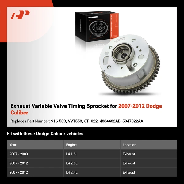 Exhaust Variable Valve Timing Sprocket for 2007-2012 Dodge Caliber