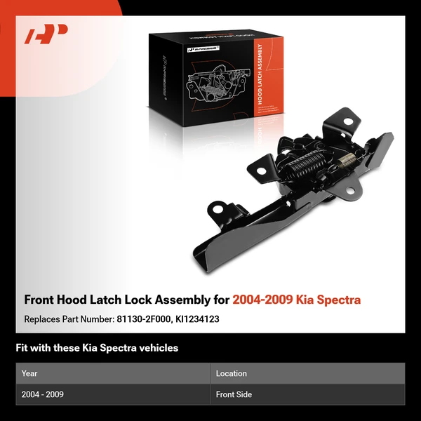 Front Hood Latch Lock Assembly for 2004-2009 Kia Spectra