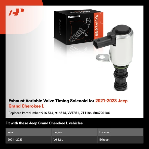Exhaust Variable Valve Timing Solenoid for 2021-2023 Jeep Grand Cherokee L